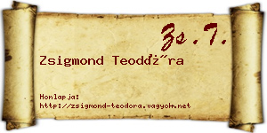 Zsigmond Teodóra névjegykártya